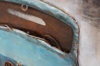 SIGN: A modern 3D metal construction artwork depicting a BMW 328, measures 90cm high, 120cm wide - 4