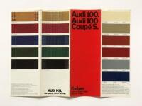 AUDI: An original 1974 Audi 100, Audi 100 Coupe S (Farben) colour and interior fabric chart - 2