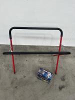 WORK STAND: A folding automotive work stand, along with a Workzone retractable air hose reel in box - 2