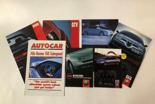 ALFA ROMEO: Seven Alfa Romeo sales brochures. GTV, Spider sales brochures