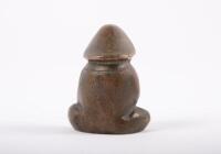 FERTILITY STATUE: A small heavy antique bronze fertility statue, 9cm high - 2
