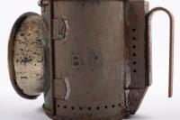 LANTERN: A small early hand held lantern by Bladon Burmingham England, marked to side 'B.R.' believed to stand for British Railways, measures 28cm high&nbsp; - 2