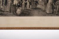 DERBY: A 1970 released&nbsp;limited edition (815/1000)&nbsp;lithograph print by A.E. Keating titled 'The Derby Day at Flemmington 1886', framed and glazed, 52.5cm high, 73cm wide - 3