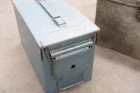 CASES: Three metal cases for tools or ammunition, two by Lonergan MFG Co., Albion,&nbsp;Michigan - 2