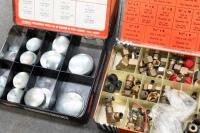 PARTS: A group lot containing six assorted c1960s-1970s part tins with contents, includes 'Gee-Jay' and 'Repco' kits, along with other boxed parts - 3