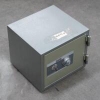 SAFE: A 'Secure Safe' complete with key, 33.5cm high, 38cm wide, 37cm deep