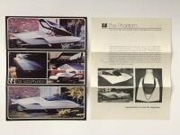 CONCEPT/KIT CARS: Three sales brochures pertaining to concept/kit cars. TurboPhantom sales brochure - 2