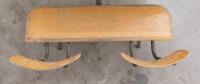 CANTEEN TABLE: A four person canteen table, believed to produced by Neef Louis Design & Industrials&nbsp;Netherlands, measures 120cm wide,&nbsp;152cm deep, 80cm high - 5
