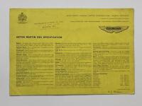 ASTON MARTIN DB4: An original Aston Martin DB4 sales brochure - 5