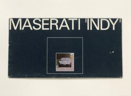 MASERATI: A fold-out Maserati Indy sales brochure