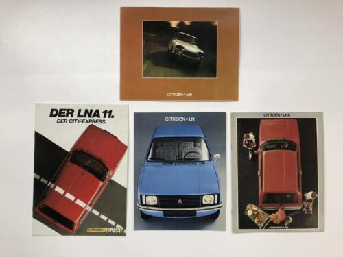 CITROEN: Four Citroen sales brochures. AMI, LN, LNA sales brochures