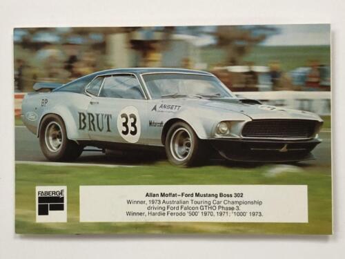 MUSTANG: An original Allan Moffat-Ford Mustang Boss 302 information leaflet. Circa 1970's