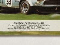 MUSTANG: An original Allan Moffat-Ford Mustang Boss 302 information leaflet. Circa 1970's - 2