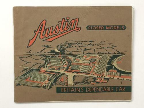 AUSTIN: An original 1936 Austin CLOSED MODELS sales brochure