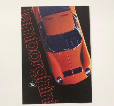 LAMBORGHINI: An original and superlative Lamborghini range sales brochure. Miura, Jarama, Espada specifications