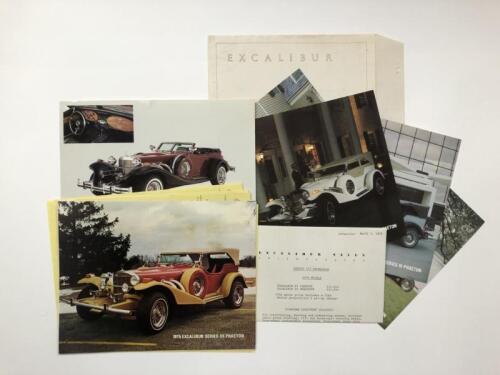 EXCALIBUR: Three Excalibur sales brochures. Series III Roadster and Phaeton sales brochures