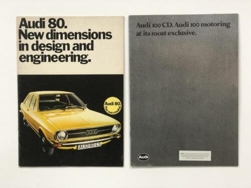 AUDI: Two 1970's Audi sales brochures. Audi 80 & 100CD sales brochures