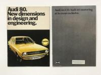 AUDI: Two 1970's Audi sales brochures. Audi 80 & 100CD sales brochures