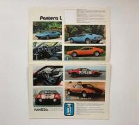 DE TOMASO: A De Tomaso model range sales brochure. Pantera, Deauville, Longchamp 2 + 2 models - 3