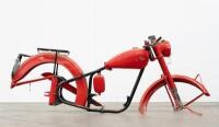 BSA BANTAM: A circa 1950s BSA Bantam frame with front forks, tank, tool box and guards - 2