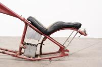 TRIUMPH CHOPPER: A circa 1969-70 chopper frame with a front end and forks thought to suit a Triumph unit 650 - 3