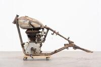 ROYAL ENFIELD: A circa 1947 Royal Enfield&nbsp;frame thought to suit a 500cc J model, with engine and tank