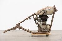 ROYAL ENFIELD: A circa 1947 Royal Enfield&nbsp;frame thought to suit a 500cc J model, with engine and tank - 4