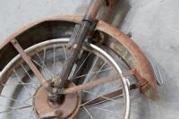 TRIUMPH: A Triumph front wheel & forks thought to suit a Tiger Cub or Terrier model - 2