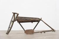 RALEIGH: A 1924 Raleigh frame with fuel tank and front girder forks