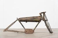 RALEIGH: A 1924 Raleigh frame with fuel tank and front girder forks - 2