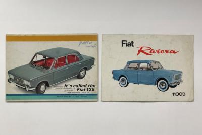 FIAT: Two Fiat 4 page sales brochures. Australian Fiat Riviera 1100D sales brochure