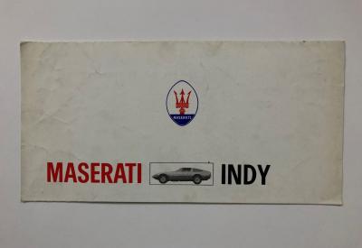 MASERATI: A 1970 Maserati Indy sales brochure