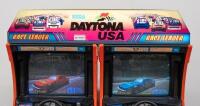 &nbsp;'Daytona USA' Sega Japanese&nbsp;twin&nbsp;driver machines (1 & 2), with original steering wheels and gearbox shifter&nbsp;fitted, 29' screen - 2