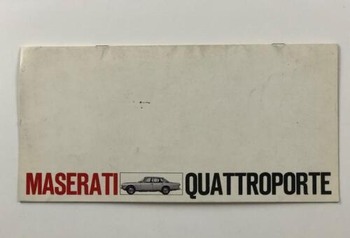 MASERATI: A Maserati Quattroporte sales brochure