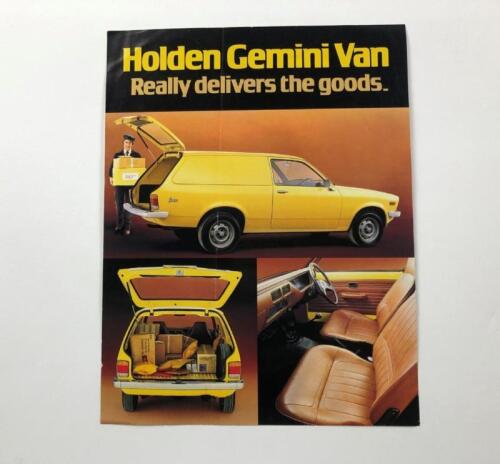 HOLDEN: A 1979 Holden Gemini Van double-sided sales brochure