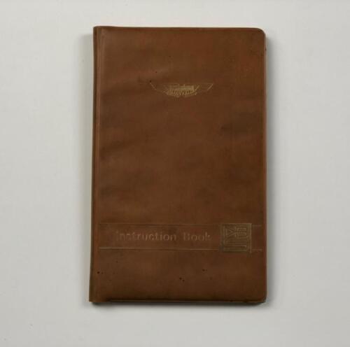 ASTON MARTIN DBS: An original Aston Martin DBS Saloon Instruction Book