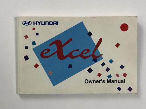 HYUNDAI: A unused 1996 Hyundai 'excel' Owner's Manual