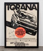 TORANA: A large rare and original circa 1973 Holden Torana poster, 109cm high, 82cm wide overall [Location: Melbourne]