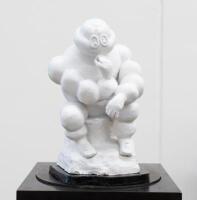 A Michelin Bibendum sculpture by Australian Artist Terry Lawrie inspired by the 1904 August Rodin 'The Thinker' sculpture [Location: Melbourne]
