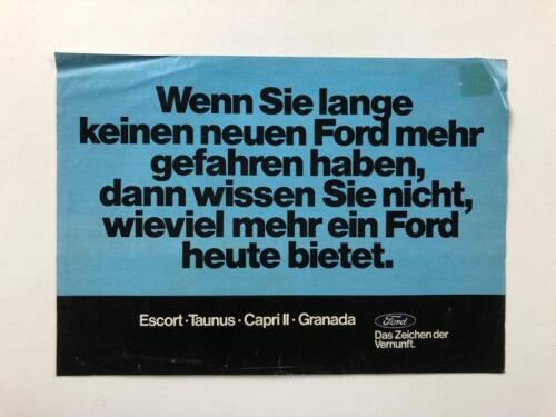 FORD: A 1975 Ford colour fold-out sales range brochure. German text