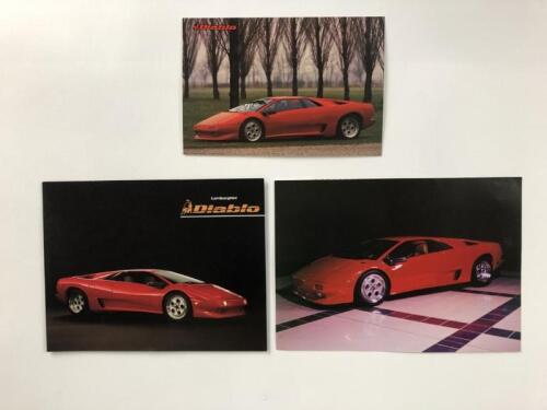 LAMBORGHINI: Three Lamborghini Diablo colour sales brochures