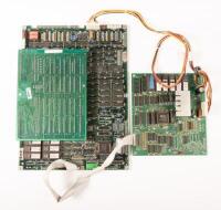 Mortal Kombat&nbsp;PCB, labelled 'tested ok 2023 - sound board re-capped' [Location: Dingley Village]