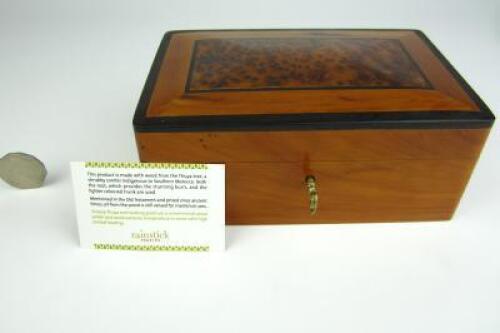 TIMBER BOX: A Burr Thuya domed desk box