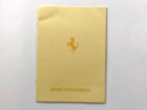 FERRARI: A 1984 Ferrari Mondial cabriolet press information kit