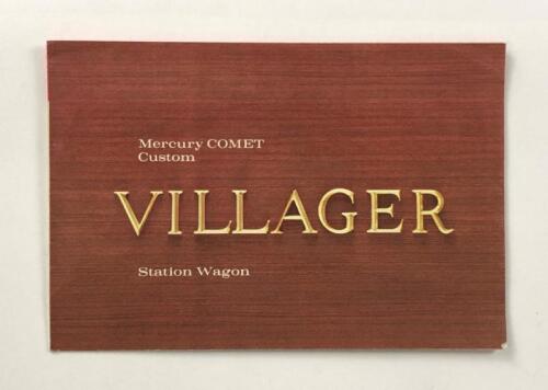 MERCURY: A 1962 Mercury sales brochure detailing the Mercury COMET Custom Villager Station Wagon series