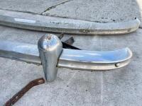 AUSTIN: A front bumper and rear bumper with overriders, believed to suit Austin A50 or A70, suited for parts or restoration. [Location: Sydney] - 3