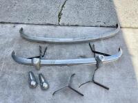 AUSTIN: A front bumper and rear bumper with overriders, believed to suit Austin A50 or A70, suited for parts or restoration. [Location: Sydney] - 6