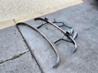 AUSTIN: A front bumper and rear bumper with overriders, believed to suit Austin A50 or A70, suited for parts or restoration. [Location: Sydney] - 11