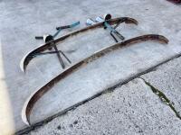 AUSTIN: A front bumper and rear bumper with overriders, believed to suit Austin A50 or A70, suited for parts or restoration. [Location: Sydney] - 17