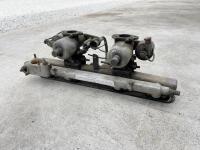 JAGUAR: A Jaguar Mark II inlet manifold with water rail and carburettors. [Location: Sydney] - 4